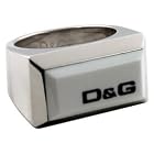 Silver Metal D&G Logo Ring