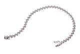 14K White Gold Diamond Cut San Marco Bracelet, 8