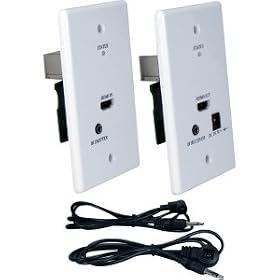 Qvs 60 Meter HDmi 1.3 Extender CAT5/6 Wallplate with ir Control>