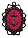Gasoline Glamour Mettalic Red Leather Anchor Charm Necklace