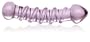 Don Wand Glass Pleasue Wand, Curved with Mush Tip, Purple Swirl