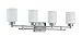 Luminance F3154-80 Sunset F3153-64 Ledbury 4-Light Vanity-Dimmable, for Damp Location-100 Watts, Bright Satin Nickel, One Size
