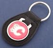 Calgary Flames Leather Keychain