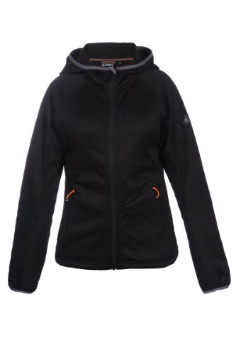 ICEPEAK Damen Jacke Hooded College Shiori, schwarz (990),42, 5/54819 582 I