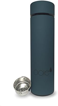 ooie Double Walled, Vacuum Insulated Travel Mug, Stainless Steel Thermos, Tea Infuser Bottle (Red, Blue, 16oz) - BPA Free