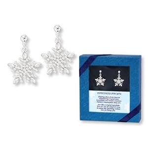 Sparkling Christmas Holiday Crystal SNOWFLAKE EARRINGS 