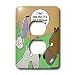 Londons Times Funny Dogs Cartoons - Dogs vs. Vacuum Cleaner - Light Switch Covers - 2 plug outlet cover