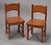 Pair Rectangular Chairs-Honey