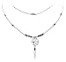 Shiny Black Dream Catcher Pendant Sterling Silver 16