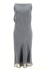 Ruched Gathered Cutout Plunging Neck Silk  Dress