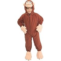 Curious George the Monkey Fleece Child Halloween Costume Size 2-4 Toddler