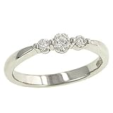 3 Stone Round Single prong Set Diamond Band .29cttw