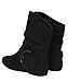Women's Ankle Booties Buckle Mid Calf Buckle Slouch Flat Heel Strap Fashion Shoes