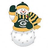 Green Bay Packers Fiber Optic Snowman