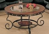 31jE7e%2B9TpL. SL160  Ornate Iron Wood And Glass Top Coffee Table
