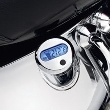 Oil Level and Temperature Dipstick with Lighted LCD Readout - Chrome