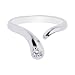 Sterling Silver Modern CZ Bypass Adjustable Toe Ring - JewelryWeb Sterling Silver Modern CZ Bypass Adjustable Toe Ring - JewelryWeb