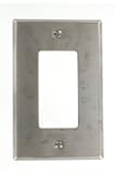 Leviton SSJ26-40 1-Gang, 1-Decora Stainless Steel, Midway Size Wallplate, Stainless Steel