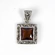 STERLING SILVER MARCASITE PENDANT - 21mm
