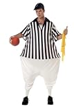 Adult Referee Men's Bodysuit costume for Halloween