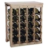 Wine Rack - 20 Bottle - Pine - Unfinished (Natural) (21h x 17w x 10.5d)