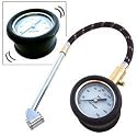 Professional Heavy-Duty Tire Gauge with Large Dial, Flex Hose - 10 to 160 PSI