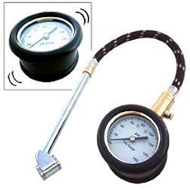 Professional Heavy-Duty Tire Gauge with Large Dial, Flex Hose - 10 to 160 PSI
