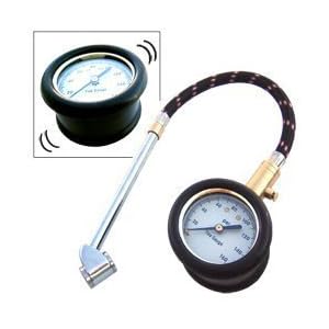 Heavy Duty Tire Gauge with Large Dial, Flex Hose