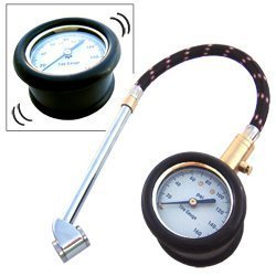Heavy Duty Tire Gauge with Large Dial, Flex Hose