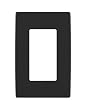 Leviton Renu REWP1-OB One-Gang Screwless Snap-On Wallplate, Onyx Black