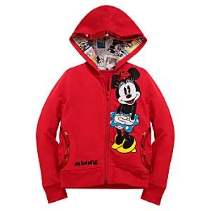 Disney Sequin Minnie Mouse Hoodie Jacket for Girls