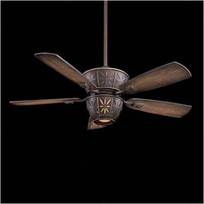Minka-Aire F564-DRB 52″ Los Lunas Tropical WET Outdoor Dark Bronze Ceiling Fan w/ Light & Wall Ctrl