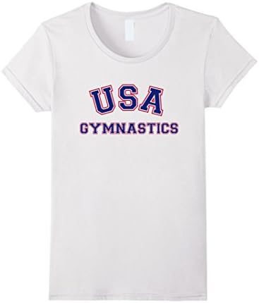 Women's USA Gymnastics T-Shirt - Sports Training Summer 2016 Line Small White