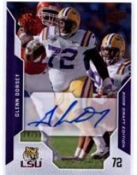 2008 Upper Deck Draft Edition Autographs Bronze #40 Glenn Dorsey - Kansas City Chiefs (RC - Rookie Parallel Card - Autographed Card - Serial #d to 50) (Football Cards)