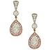 Pear Shape Pave/Pink Diamond Dangle Earrings 1.03cttw