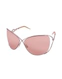 Roberto Cavalli Acrisio - Oversized Swarovski Crystal Serpent Metal Sunglasses copper/coral