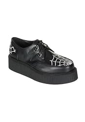 Men'S 2 Inch Platform Creeper With Embroidered Spider Web