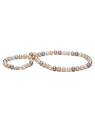 AA+ Quality, 7.5-8.0 mm Multicolor Freshwater Pearl Necklace