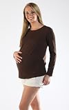 Long Sleeve Maternity Top Shirt 3X Brown