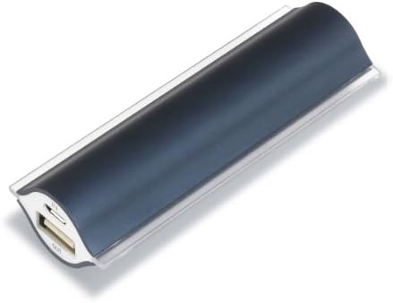 VOOBOO Mini 2400mAh Portable Cell Phone Charger - Dark Blue Compact Lipstick-sized External USB Power Bank Backup Battery Pack For Apple iPhone 5S, 5C, 5, 4S, 4, Android, Samsung Galaxy s4, s3, Nexus, Nokia Lumia, HTC - Wireless, Lightweight Design