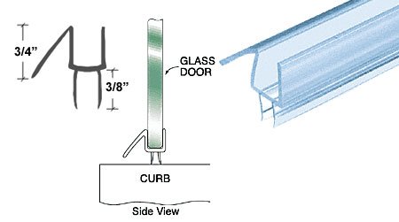 CRL Co-Extruded Clear Bottom Wipe with Drip Rail for 3 8 Glass - 98 in longB001G13AXQ