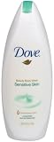 Dove Moisturizing Beauty Body Wash, Sensitive Skin, 24-Ounce Bottles (Pack of 3)