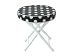 J.I.P. Cushioned Folding Stool with Safety Lock, Black with White Dots