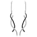 10k White Gold Black and White Diamond Twist Earrings (1/3 cttw)