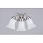 Westinghouse 64486 Three-Light Downward Wall Sconce, Brushed Nickel with White Opal Globes