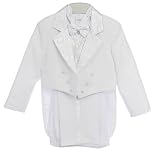 Classykidzshop Formal White Tuxedo with Tail Cummerbund Bowtie Suit (Baby - 20T)