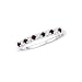 14K White Gold 0.13 ct. Diamond with Alternating 1/5 ct. Garnet Ring