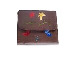 In Handbag Heaven Beautiful & Unusual Satin, Embroidered Credit Card Holder, Business Card Holder or Wallet in Earthy Hue - FREE P&P