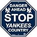 MLB Danger Ahead Stop Sign - New York Yankees
