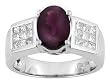 14K White Gold Ruby and Diamond Ring